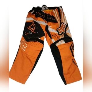 Fox Racing 180 Youth Kids Motocross Pants Orange, Black, White, Toddler Size 4